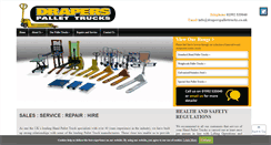 Desktop Screenshot of draperspallettrucks.co.uk